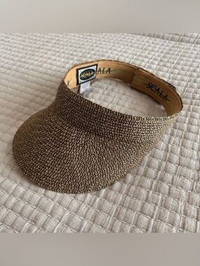 SCALA Woven Black and Tan Visor